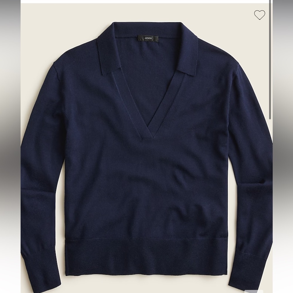 J.Crew Collared Merino Wool Sweater - Beige